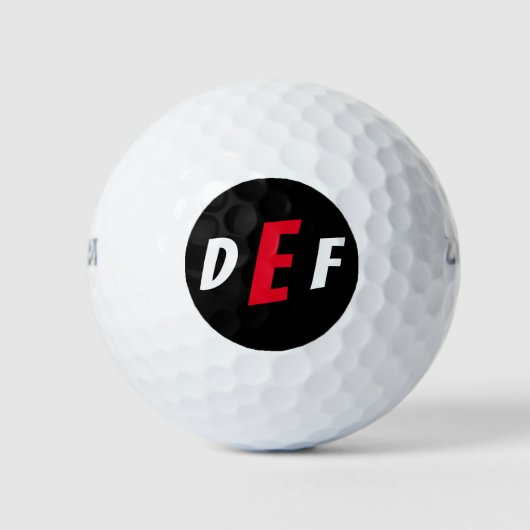 Mannen Modern Monogram Initialen Golfballen (Voorkant)