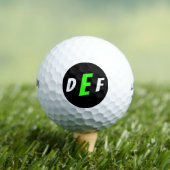 Mannen Modern Monogram Initialen Groen Golfballen (Insitu Shirt)