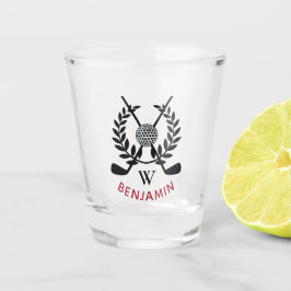 Mannen modern monogram shot glas