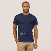 Mannen Modern T-shirt Voeg Afbeelding tekst marine (Voorkant volledig)