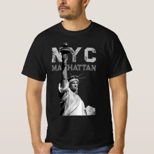 Mannen modern T-shirt Vrijheidsstandbeeld Nyc Manh