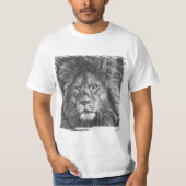 Mannen Modern T-Shirts Lion Face Elegant Sjabloon (Voorkant)