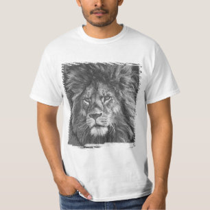 Mannen Modern T-Shirts Lion Face Elegant Sjabloon