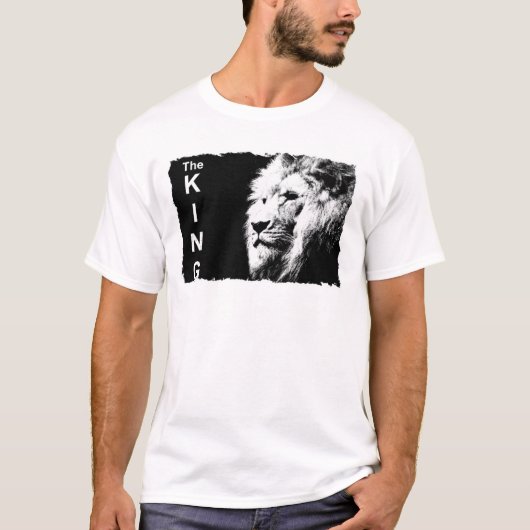 Mannen Modern T-Shirts Pop Art Lion Head Elegant (Voorkant)