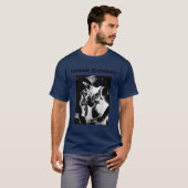 Mannen Modern Urban Cowboy Cool Classic Navy Blue T-shirt (Voorkant volledig)