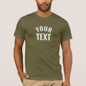 Mannen Moderne Bella+Canvas Legergroene Korte Mouw T-shirt (Voorkant)