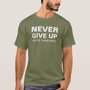 Mannen moderne elegante vermoeidheid groen nooit o t-shirt
