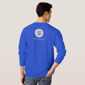 Mannen moderne rattenrokken diep koninklijk blauw t-shirt (Achterkant volledig)