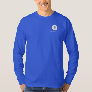 Mannen moderne rattenrokken diep koninklijk blauw t-shirt