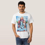 Mannen moderne Sjabloon schilderen Indianen T-shirt (Voorkant volledig)