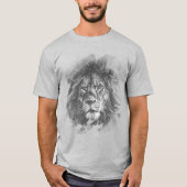 Mannen moderne T Shirt Sjabloon Lion Face Pop Art (Voorkant)