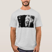 Mannen moderne T - shirts Lion Face Sjabloon Ash (Voorkant)