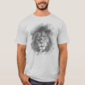 Mannen moderne TShirt Lion Face Pop Art Sjabloon (Voorkant)