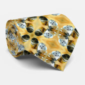 Mannen Moderne zijde Kittens Decoratieve Foulard Stropdas (Opgerold)