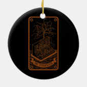 Mannen modulaire Synthesizer tarotkaart Funny Synt Keramisch Ornament (Achterkant)