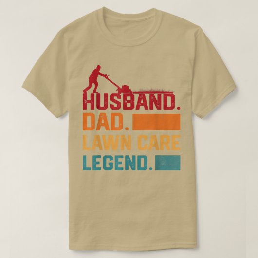 Mannen Moeder Husband Pap Lawn Care Legend Yard Wo T-shirt (Design voorkant)