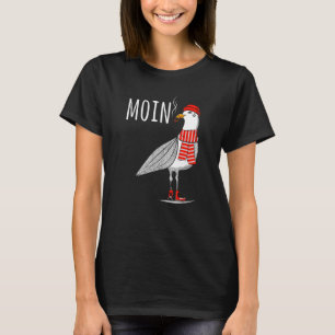 Mannen Moin Gezegde Zeemeeuw Vogel Zee Zeilen Noor T-shirt