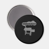Mannen mokeoloog BBQ Grilling Chef Smoker Funny B Magneet (Voorkant / Achterkant)