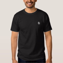 Mannen Monogram geborduurd zwart T-shirt