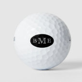 Mannen-monogram Initialen Golfballen (Voorkant)