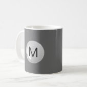 Mannen monogram koffie koffiemok (Voorkant links)