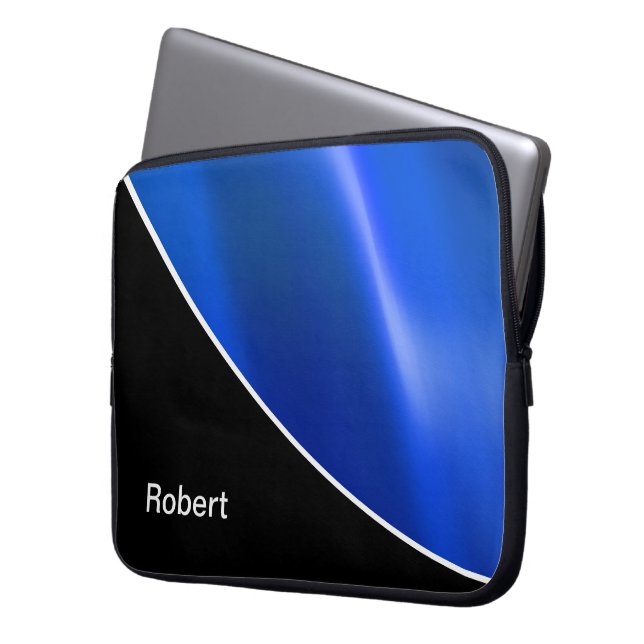 Mannen monogram laptophoes laptop sleeve (Voorkant Links)