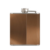 Mannen monogram Modern minimalistisch Bronze Jubil Heupfles (Achterkant)