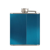 Mannen Monogram Modern minimalistisch Metallic Bla Heupfles (Achterkant)