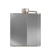 Mannen Monogram Modern minimalistisch Pewter Gray Heupfles (Achterkant)