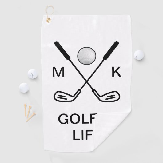 Mannen monogram ontwerp golfhanddoek (Insitu)