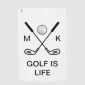Mannen monogram ontwerp golfhanddoek (Voorkant)