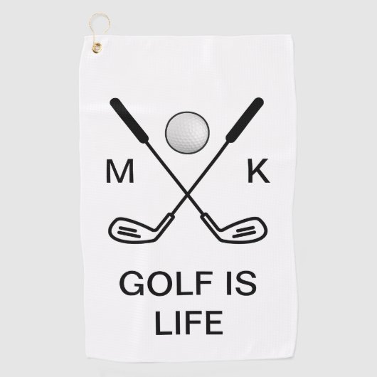 Mannen monogram ontwerp golfhanddoek (Voorkant)