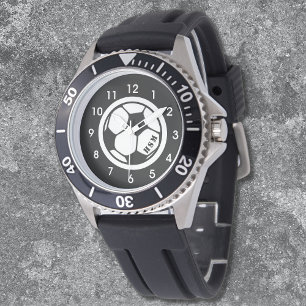 Mannen Monogram Soccer Watch Black Horloge