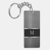 Mannen Monogram twee zijkanten Sleutelhanger (Voorkant Links)