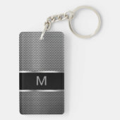 Mannen Monogram twee zijkanten Sleutelhanger (achterkant)
