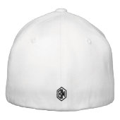 Mannen-monogram wit geborduurde pet (Achterkant)