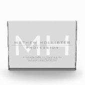 Mannen Monogrammed, Grey Business Fotoblokken (Voorkant)