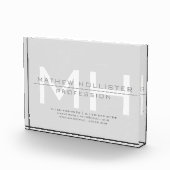 Mannen Monogrammed, Grey Business Fotoblokken (Rechts)