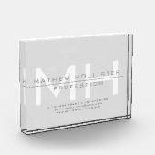 Mannen Monogrammed, Grey Business Fotoblokken (Links)