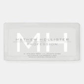 Mannen Monogrammed, Grey Business Spandoek (Horizontaal)