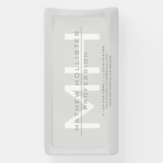 Mannen Monogrammed, Grey Business Spandoek (Verticaal)