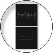 Mannen Monogrammed, Grijs Vierkante Visitekaartje