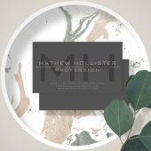 Mannen Monogrammed, Grijs Visitekaartje