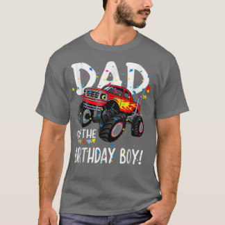 Mannen Monster Truck Party Papa van Birthday Boy T-shirt