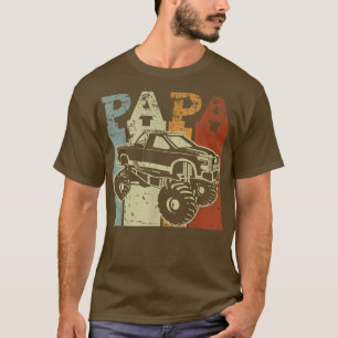 Mannen Monsterwagen - PAPA retro kunst T-shirt