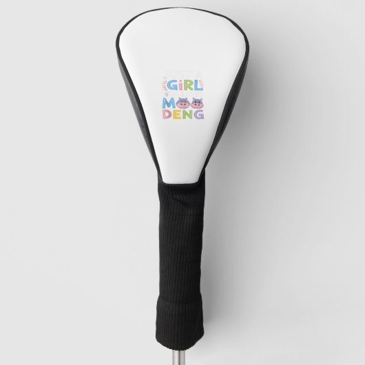 Mannen MooDeng gewoon een meisje dat van Moo Deng Golfheadcover (Voorkant)