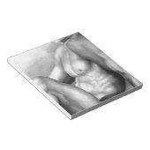 Mannen mooie fijne kunsttekening van de paarse vac notitieblok (Schuin)