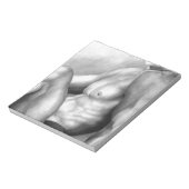 Mannen mooie fijne kunsttekening van de paarse vac notitieblok (Linkerzijde)