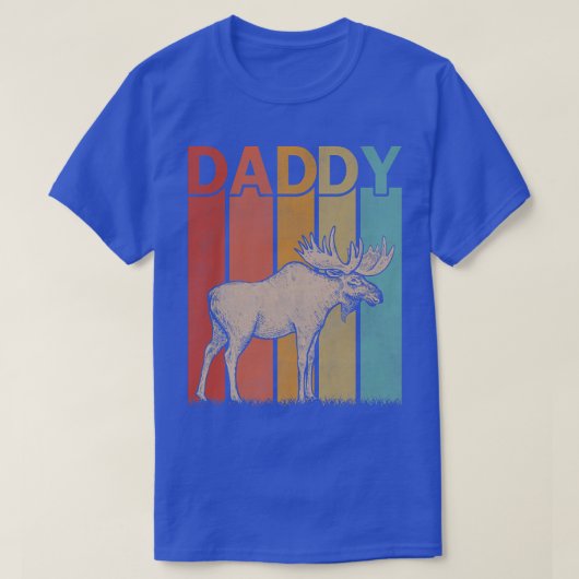 Mannen Moose Retro Style Papa Afbeelding Fathe T-shirt (Design voorkant)