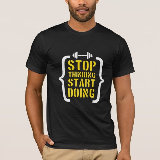 Mannen Motivatie grafisch T-shirt (Voorkant)